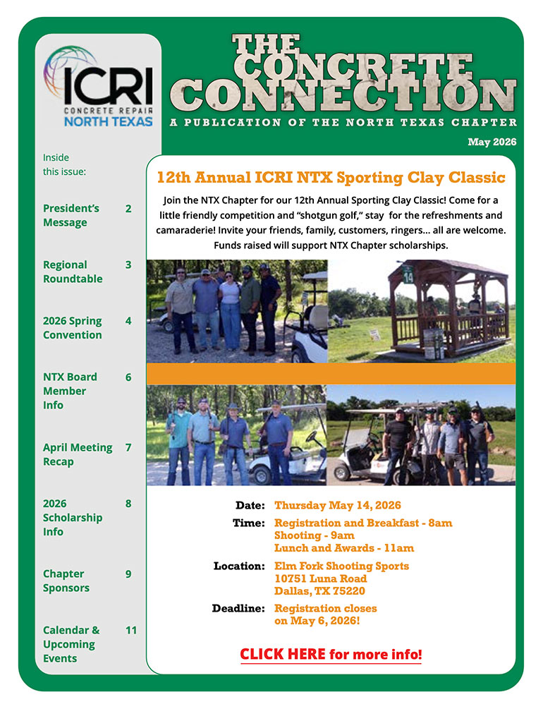 ICRI NTX Newsletter - The Concrete Connection - May 2026